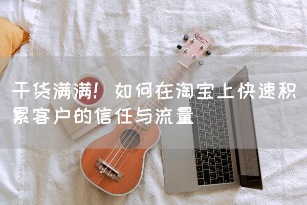 干货满满！如何在淘宝上快速积累客户的信任与流量